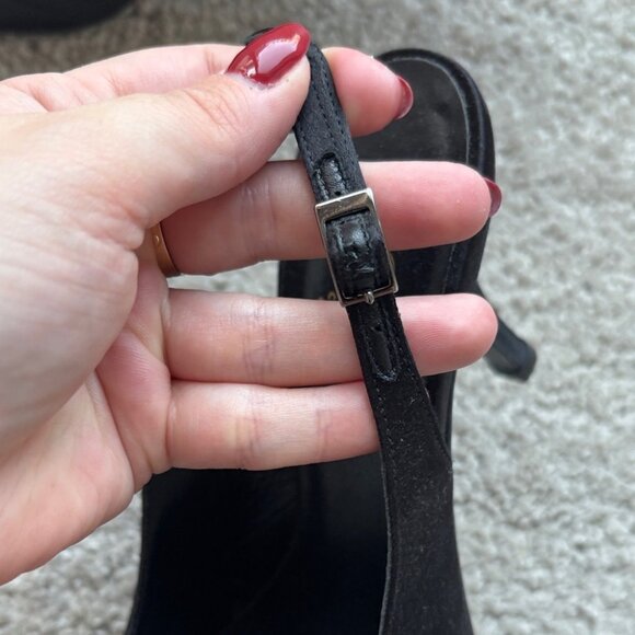 Vintage Cole Haan Collection Made in Italy Elegant Black Slingback Heels - Picture 8 of 12